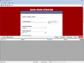 Social Phone Extractor